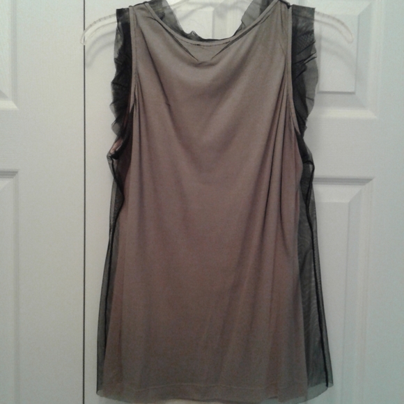 The Limited Sheer Mesh Overlay with 3D Flower Accent Top - Picture 3 of 5